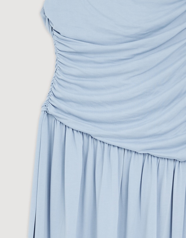 Revibe - Repaired AERE Aloma One Shoulder Ruched Dress - AU 12