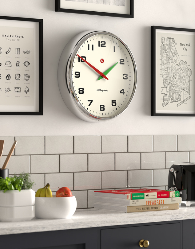 Newgate - Newgate Superstore Wall Clock Alpha Dial Chrome