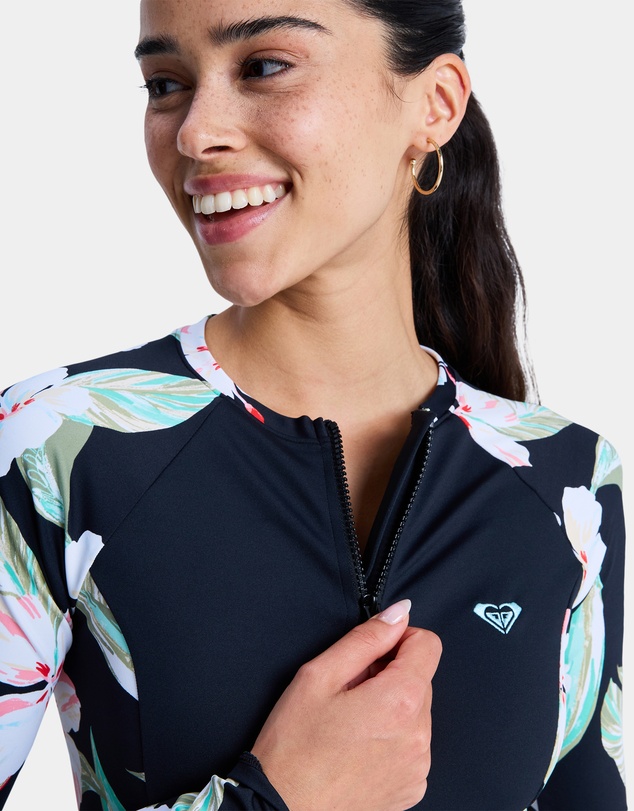Roxy - Womens Lycra Zip Long Sleeve Rash Vest