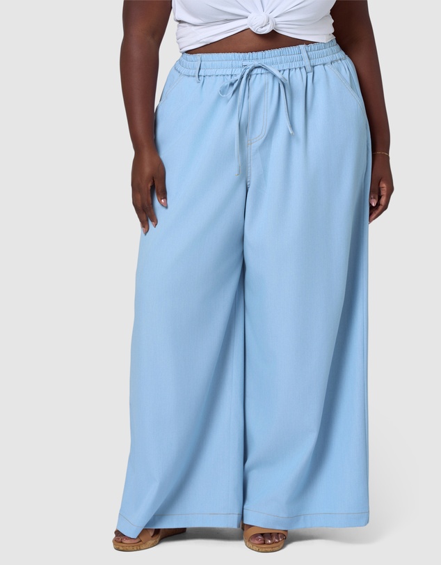 Indigo Tonic - Ava Luxe Chambray Wide Leg Pant