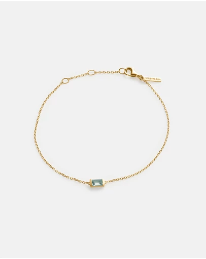 Kirstin Ash - Baguette Birthstone Bracelet March Sky Blue Topaz
