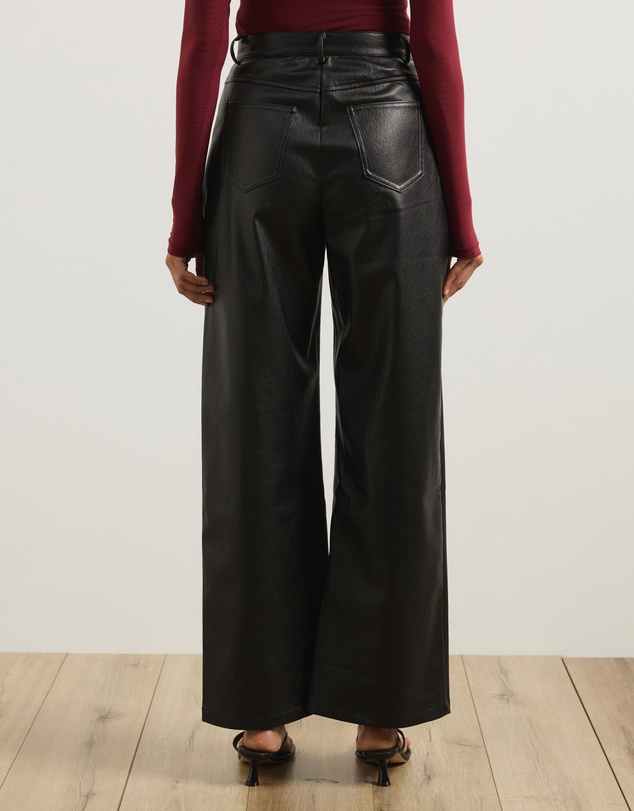 Atmos&Here - Laura Leather Look Straight Leg Pants