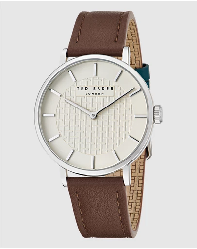 Ted Baker - Staciie Gents Stainless Steel Brown Leather Watch