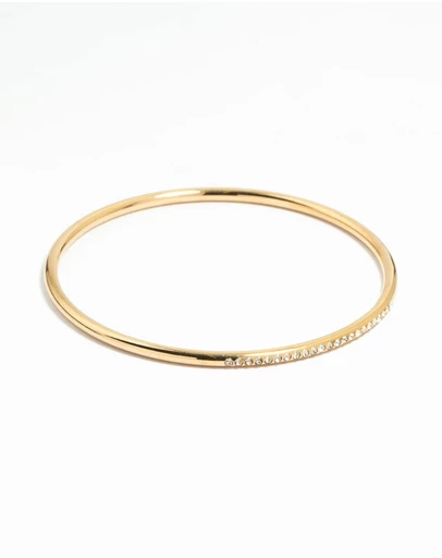 Lovisa - Waterproof Gold Plated Stainless Steel Diamante Bangle