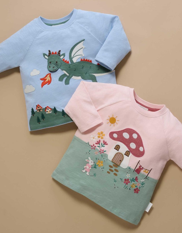 Purebaby - Toadstool House Long Sleeve Tee -Kids-Babies