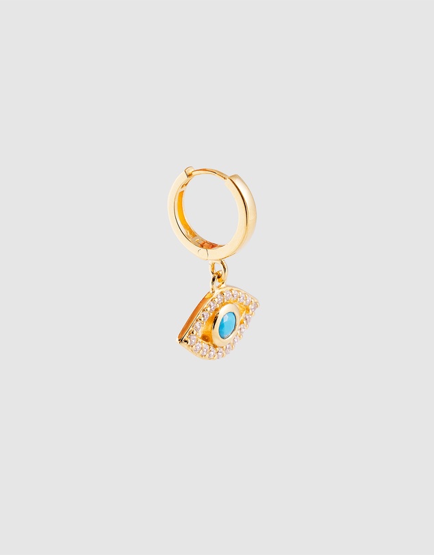 FAIRLEY - Turquoise Evil Eye Hoops