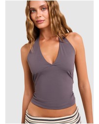 General Pants Co. Basics - Plunge Halter Top
