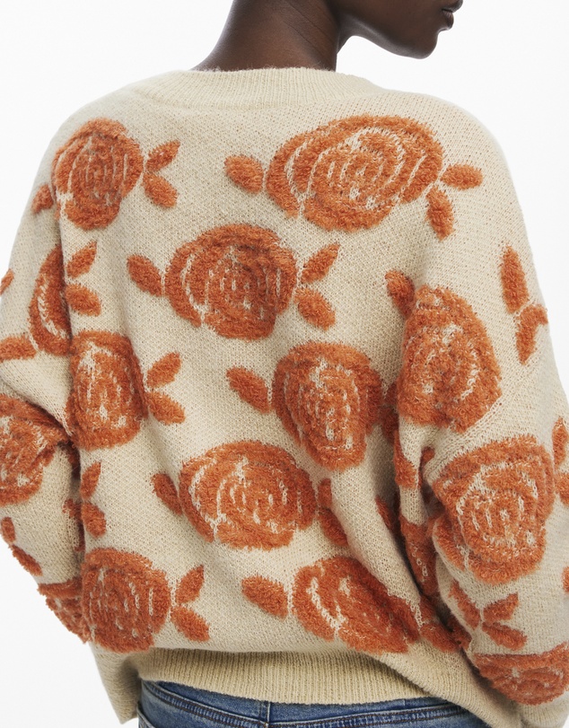 Desigual - Pink button sweater