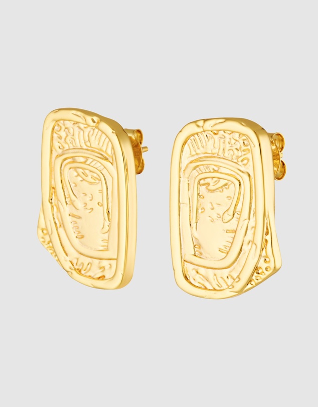HOUSE OF SLANI - Textured Gold Keelie Earrings