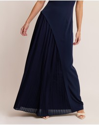 Six Stories - Cap Sleeve Pleated Maxi Dress