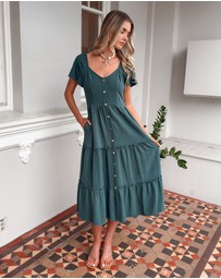 Esther & Co - Celie Dress - Deep Green