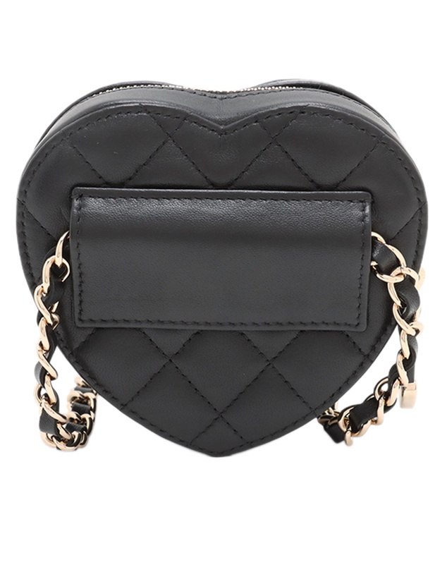 Pre-Loved by Azura Reborn - Pre-Loved Mini Lambskin CC in Love Heart Belt Bag