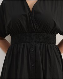 Atmos&Here Curvy - Ines Shirring Waist Midi Dress