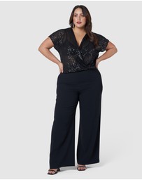 Pink Dusk by Curve Project - Arina Wide Leg Pants