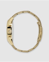 Maxum - Lansdowne Multifunction Chrono Gold Tone Case & Bracelet With Black Dial