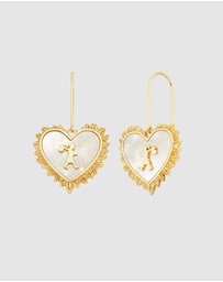 Karen Walker - Runaway Flaming Mother Of Pearl Earrings