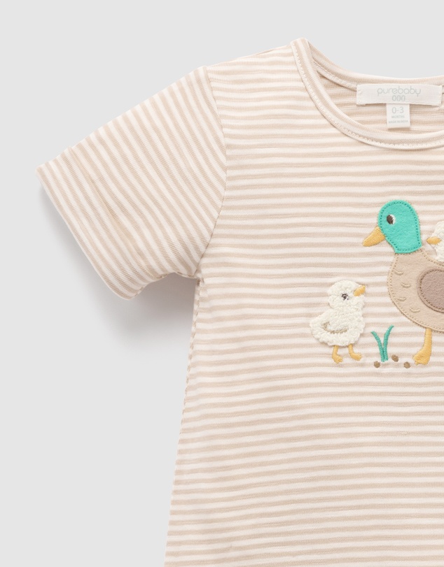 Purebaby - Short Growsuit- Kids-Babies