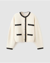 M.N.G - Contrasting Ribbed Cardigan