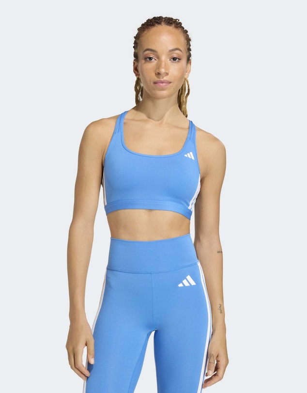 adidas Performance - Optime Essentials Workout 3-Stripes Medium Support Bra Womens