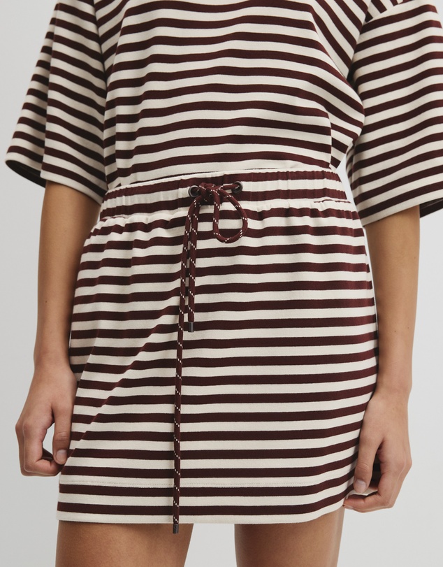 Country Road - Australian Cotton Blend Stripe Jersey Skirt