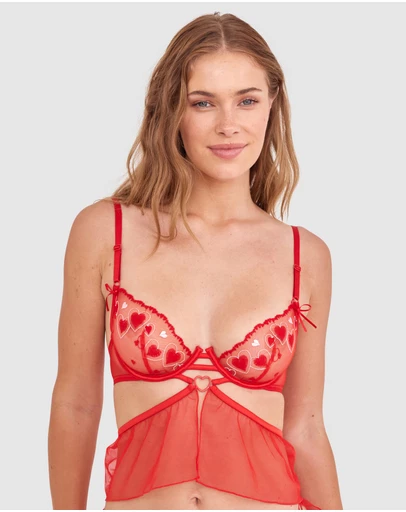 Bras N Things - Night Games Oh La La Unlined Cami - Light Red