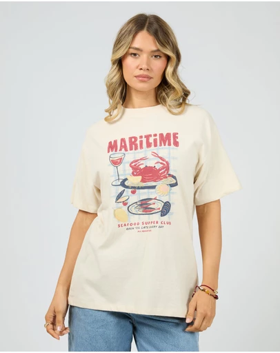 All About Eve - Maritime Relaxed Tee Vanilla
