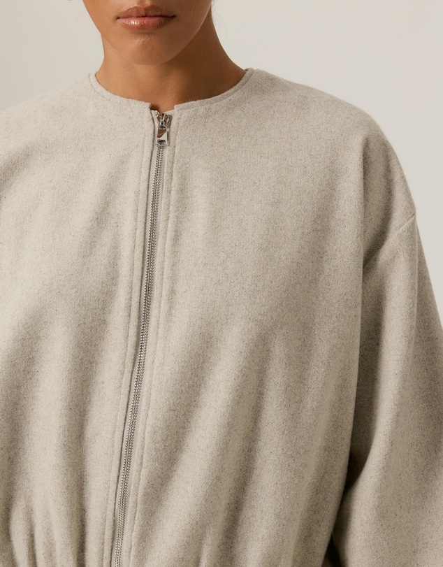 Tussah - Luna Wool Blend Cropped Bomber Jacket