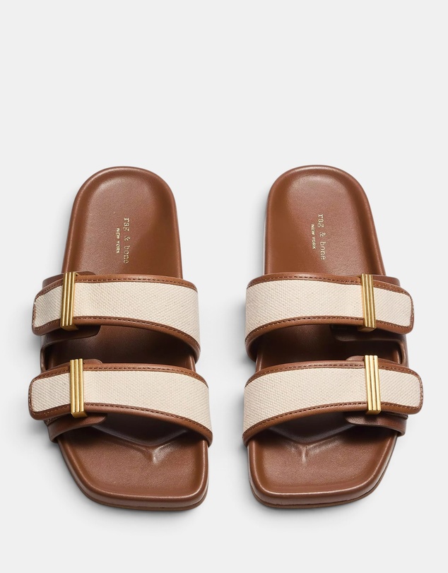 rag & bone - Rue Canvas Leather Slide