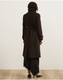 Atmos&Here - Nicky Wool Blend Funnel Neck Coat