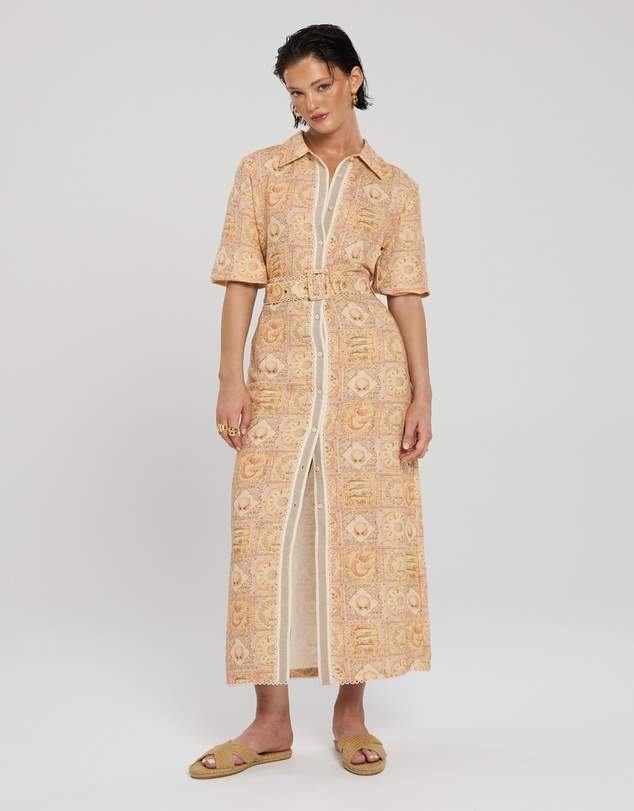 Winona - Morska Button Up Midi Dress