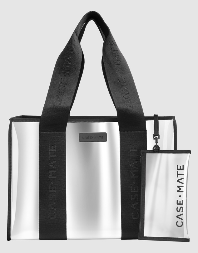 Case-Mate - Case-Mate Silver Chrome Tote w/ Phone Pouch