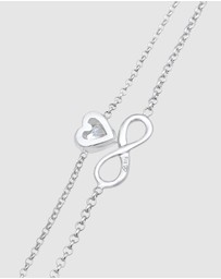 Elli Jewelry - Bracelet Zirconia Heart 925 Sterling Silver