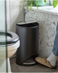 Joseph Joseph - Arc™ 10-Litre Slimline Pedal Bin with Liner Pocket - Carbon Black