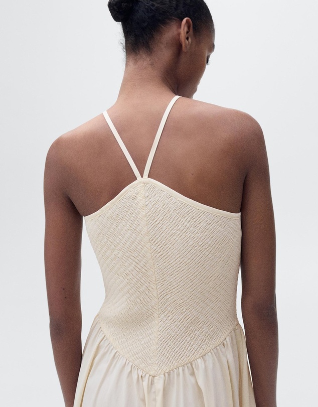 M.N.G - Fede Combined Halter-Neck Dress