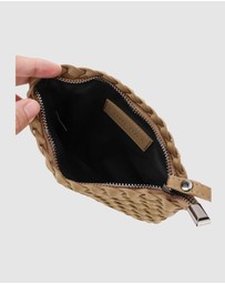 Chuchka - Woven Neoprene Shoulder Bag - Nude
