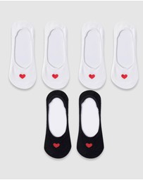 High Heel Jungle - Secret Heart No-Show Sock - 3 Pack