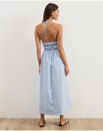 Atmos&Here - Georgia Cotton Poplin Halter Maxi Dress