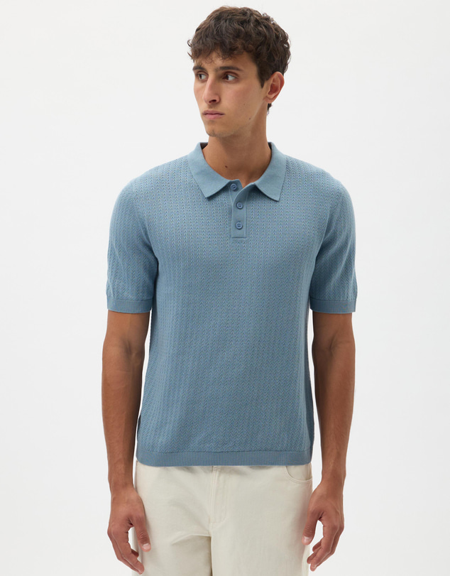 AERE - Organic Cotton Textured Polo
