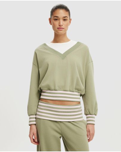 Pale Eucalyptus & Stripe
