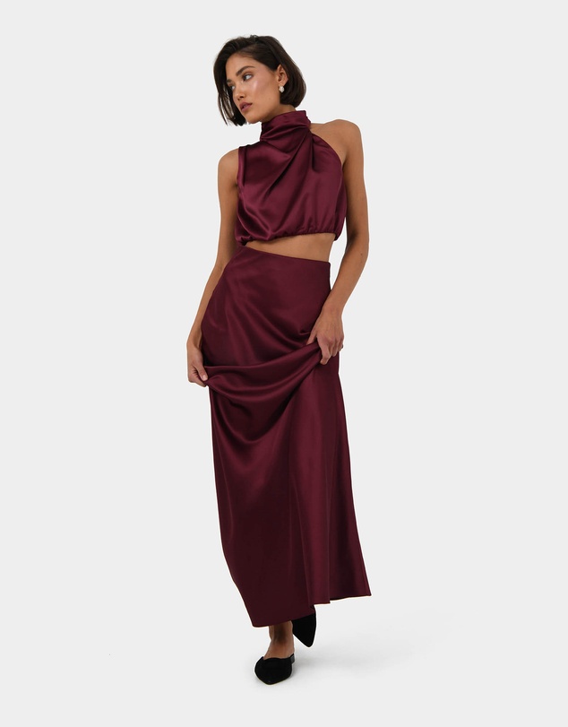 Forcast - Kaye Asymmetric Cowl Neck Top