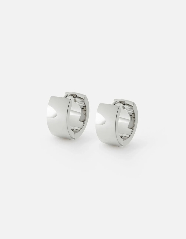 CENDRE - Maiya Huggie Earrings Silver