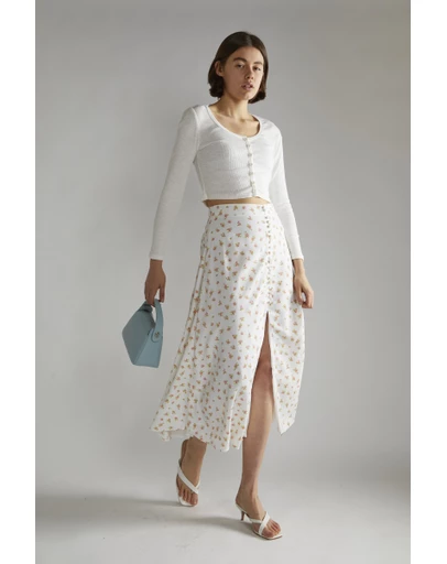 Glamorous - Button Front Midi Skirt