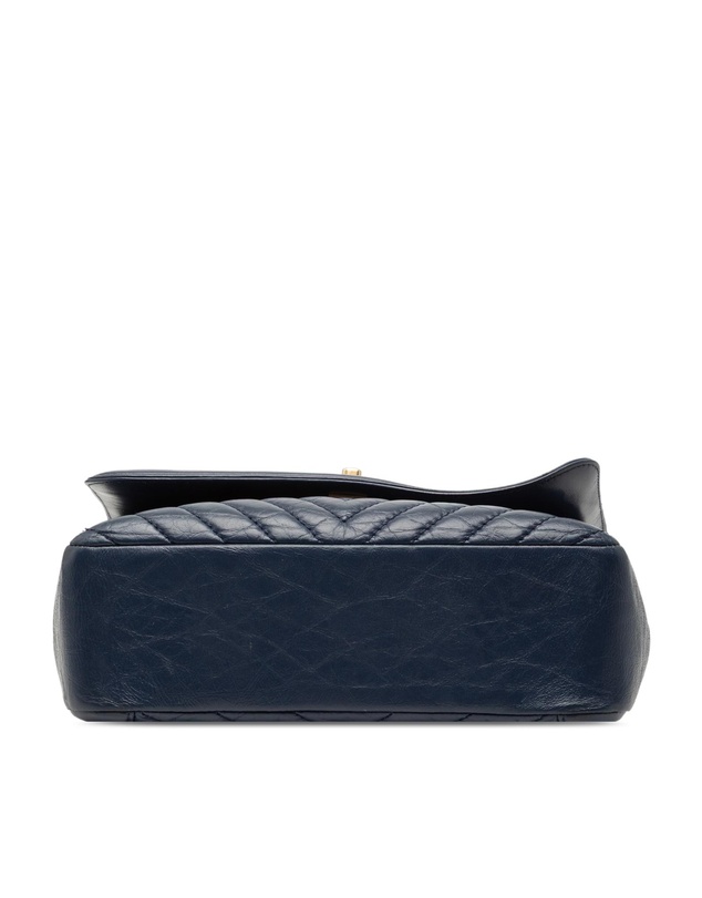 Pre-Loved by Azura Reborn - Pre-Loved CC Chevron Aged Calfskin Top Handle Flap