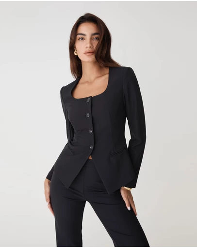 Forcast - Thea Scoop Neck Blazer