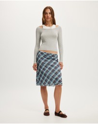 Cotton On - Long Sleeve Boatneck Layered Knit