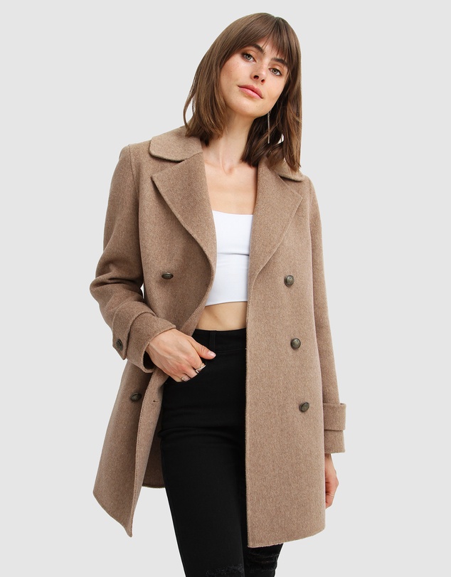 Belle & Bloom - Liberty Sherpa Collar Wool Blend Coat