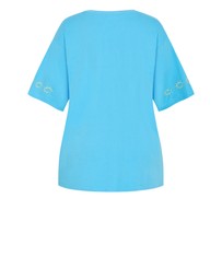 City Chic - Plus size Out Of Office Oversized Tee - blue