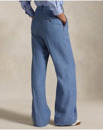 Polo Ralph Lauren - Linen-Cotton Twill Wide-Leg Pants