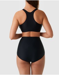 Modest Mermaid - High Waist Swimming bottom- Black