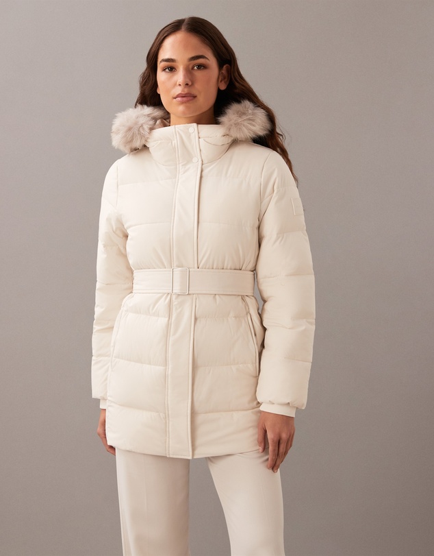 Calvin Klein - Belted Matte Quilted Jacket